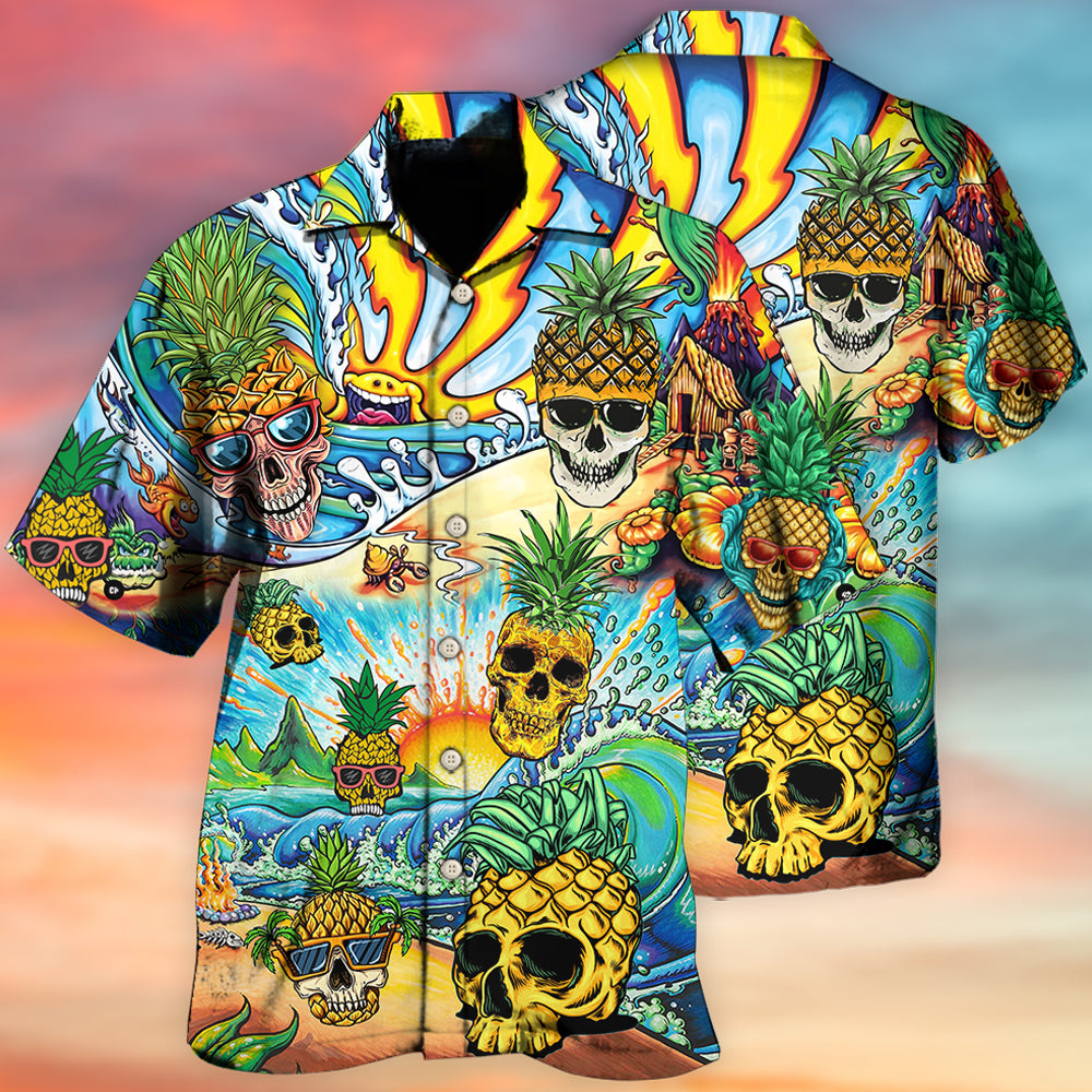 Fruit Pineapple Summer Hawaiian Shirt For Coastal Adventures And Warm Weather Wear