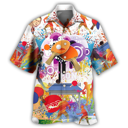 Table Tennis Therapy Sport Hawaiian Shirt For Island Vacations, Resort Wear, And Relaxed Seasonal Style