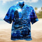 Pirate Moonlight Ship Hawaiian Shirt For Tropical Holidays, Outdoor Gatherings, And Everyday Comfort
