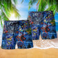 Pirate Work Like Captain Blue Beach Shorts Pattern Detail For Warm Weather Comfort And Thoughtful Gift Giving
