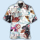 White Ship Nautical Pirate Anchor Hawaiian Shirt Pattern Detail For Summer Holidays And Outdoor Fun