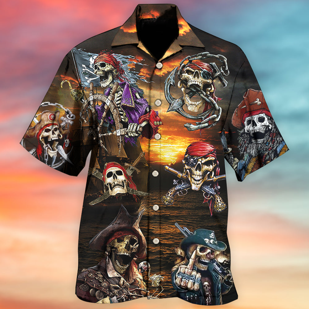 Creative Pirate Theme Adventure Hawaiian Shirt For Mythic Art Lovers, Coastal Outings, And Thoughtful Gift Giving