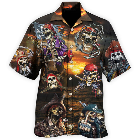Creative Pirate Theme Adventure Hawaiian Shirt For Mythic Art Lovers, Coastal Outings, And Thoughtful Gift Giving