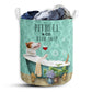 Dog Pitbull And Bath Soap Laundry Basket For Bathroom Bedroom Storage