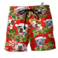 Pitbull Dogs Christmas Pitbulls Are Family Beach Shorts For Festive Vacation Wear