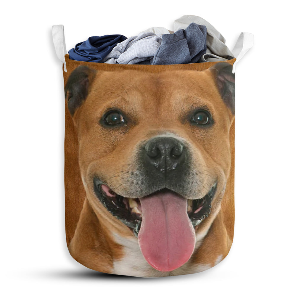 Pitbull Face And Butt Laundry Basket For Bathroom Bedroom Storage