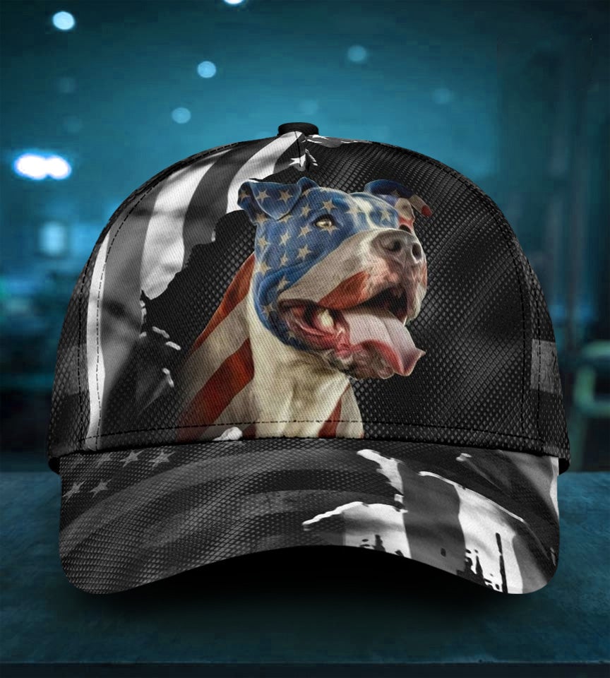 Pitbull Love America Strong Classic Cap For Festivals Holidays And Comfortable Everyday Wear