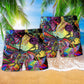 Pitbull Parents Pattern Beach Shorts Artwork Detail For Tropical Travel And Everyday Wear