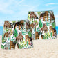 Pitbull Dog Tropical Leaf Cool Beach Shorts Print View For Coastal Escapes And Casual Outings