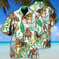 Tropical Pitbull Dog Leaf Design Hawaiian Shirt For Beach Days, Summer Outings, And Thoughtful Gift Giving