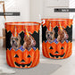 Dog Pitbull Pumpkin Painting Laundry Basket For Room Home Organizer