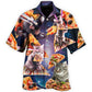Creative Galaxy Pizza Cat Space Hawaiian Shirt For Island Vacations, Weekend Events, And Relaxed Everyday Outfits