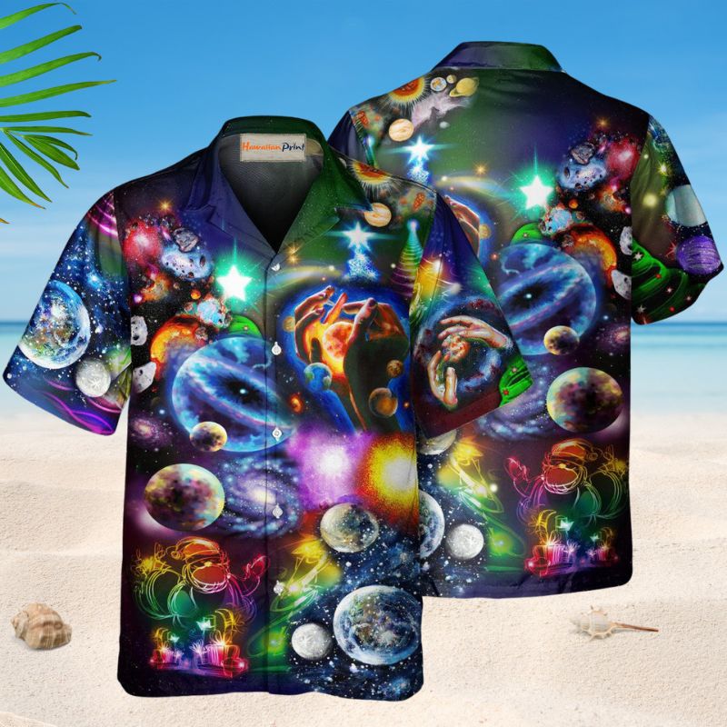 Galaxy Planet Hawaiian Shirt For Island Vacations, Resort Wear, And Relaxed Seasonal Style