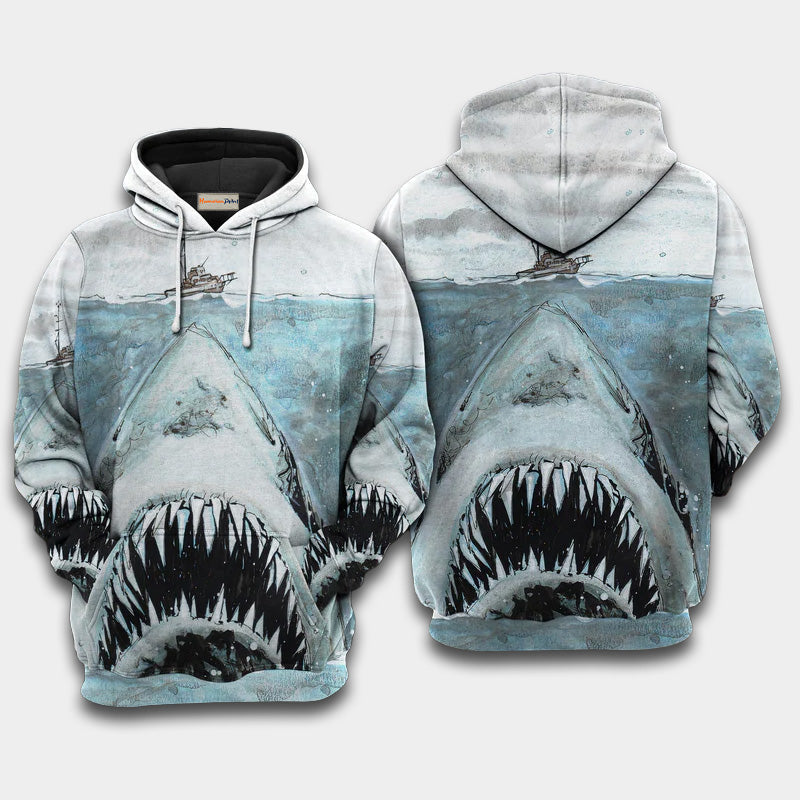Playful Shark Kiss Humor Hoodie For Ocean Adventures Seasonal Travel And Gift Giving