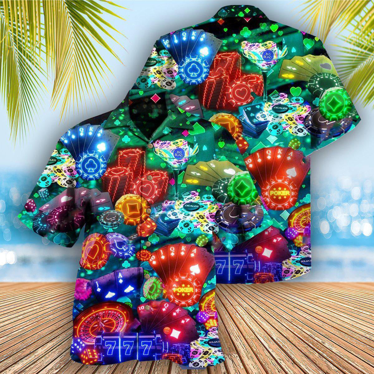 Game Card War Hawaiian Shirt Pattern View For Lightweight Everyday Style