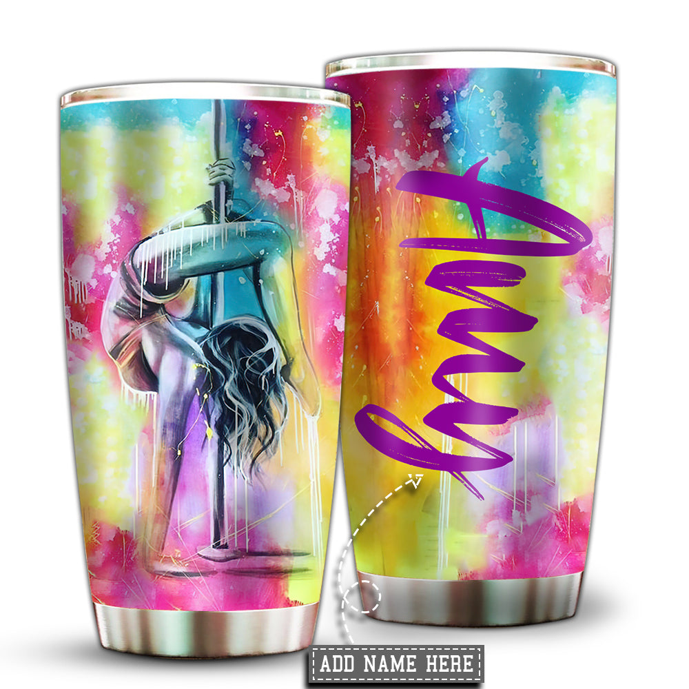 Pole Fitness In My Heart Colorful Personalized 20 Oz Tumbler For Coffee Travel And Daily Drinks