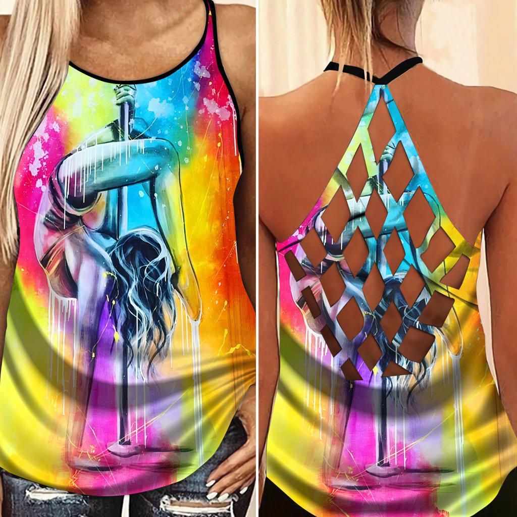 Pole Dance With My Soul Hollow Tank Top For Festival Performances And Workouts