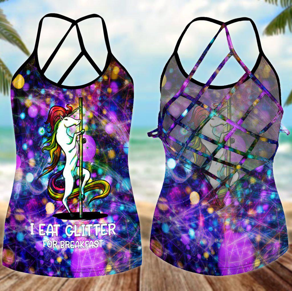 Pole Dance With My Soul Hollow Tank Top For Studio Practice And Festival Wear