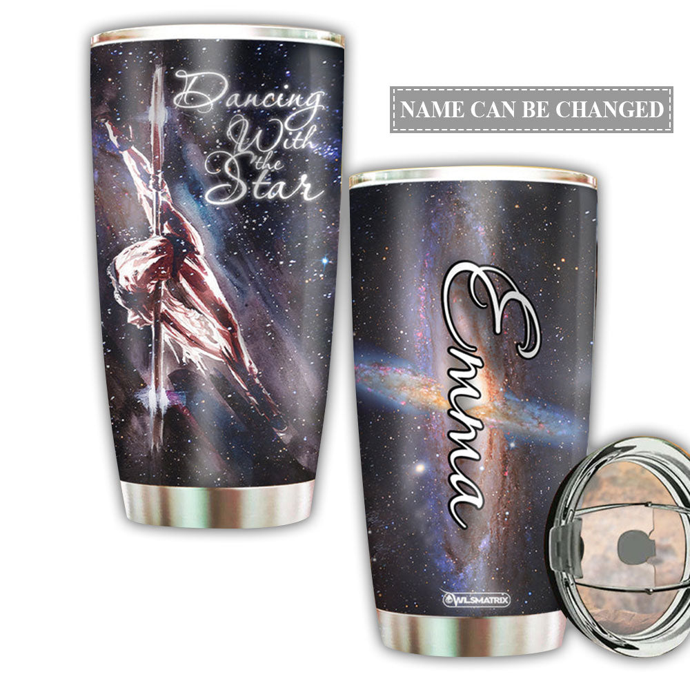 Pole Fitness In My Heart Galaxy Personalized 20 Oz Tumbler For Coffee Travel And Daily Drinks
