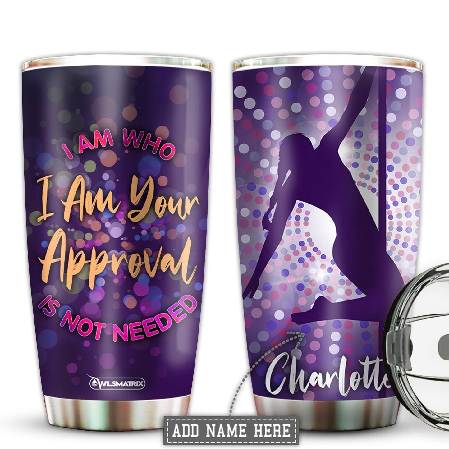 Pole Fitness I Am Who In My Heart Personalized 20 Oz Tumbler For Coffee Travel And Daily Drinks