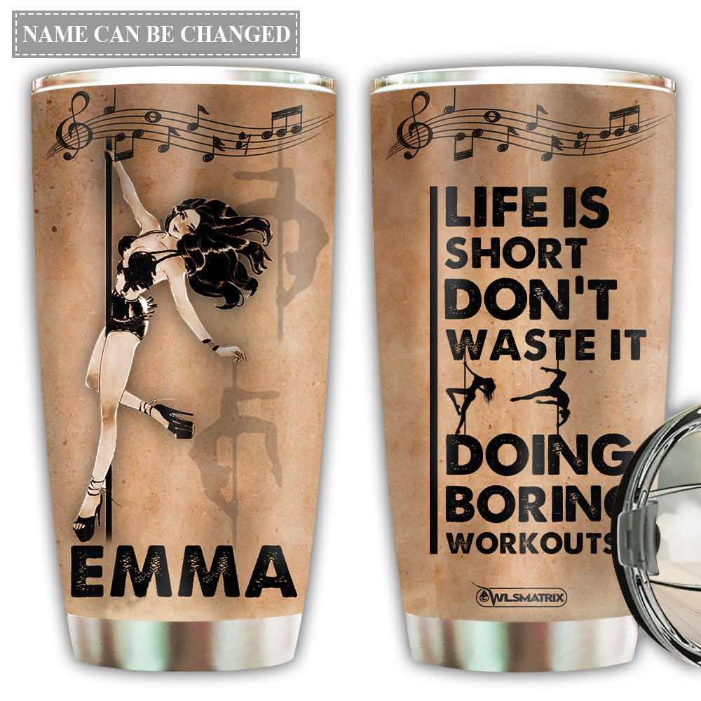 Pole Fitness In Warm Heart Personalized 20 Oz Tumbler For Coffee Travel And Daily Drinks