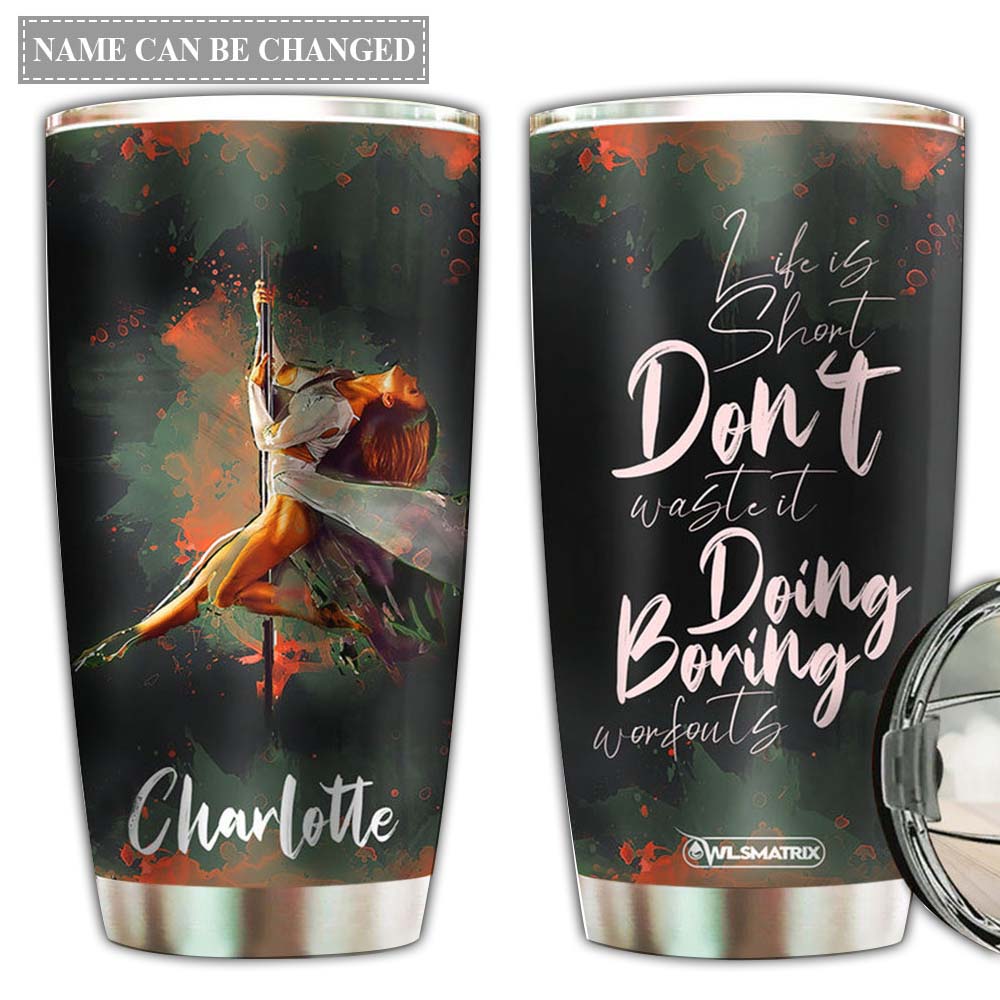 Pole Fitness In Lovely Heart Personalized 20 Oz Tumbler For Coffee Travel And Daily Drinks