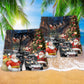 Police Car Santa Holiday Beach Shorts Graphic Detail For Resort Trips And Casual Outings