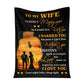 Police To My Husband Fathers Day Officer Flannel Blanket For Cozy Bedroom Sofa Decor