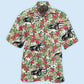 Tropical Police Car Hawaiian Shirt For Coastal Travel, Casual Events, And Comfortable Summer Wear