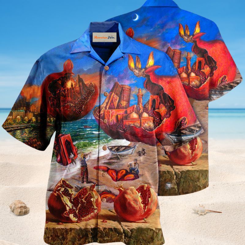 Pomegranate Nourish Bowl Soul Hawaiian Shirt For Beach Days, Summer Outings, And Thoughtful Gift Giving