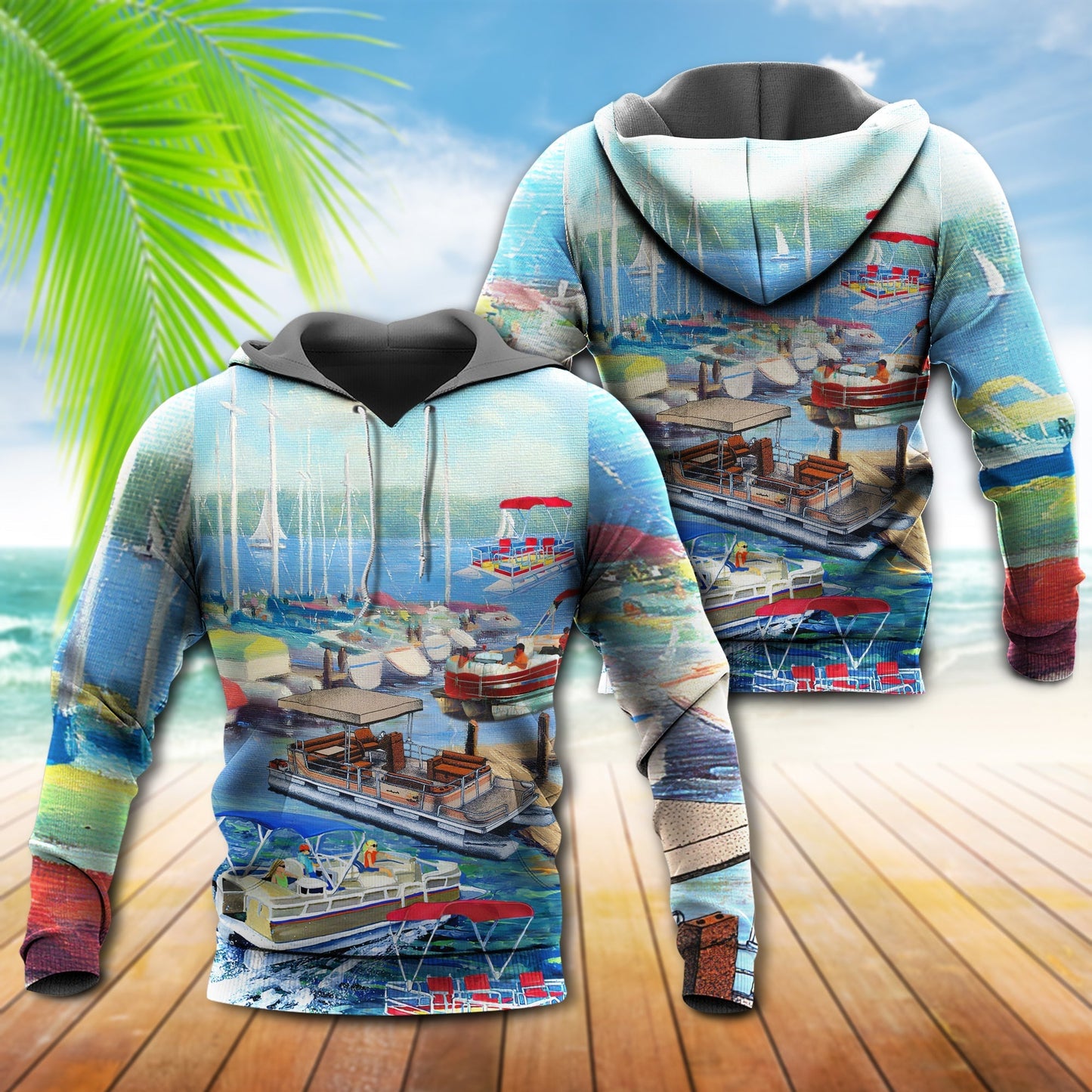 Pontoon Captain Lifestyle Hoodie For Weekend Adventures Casual Style And Relaxed Comfort