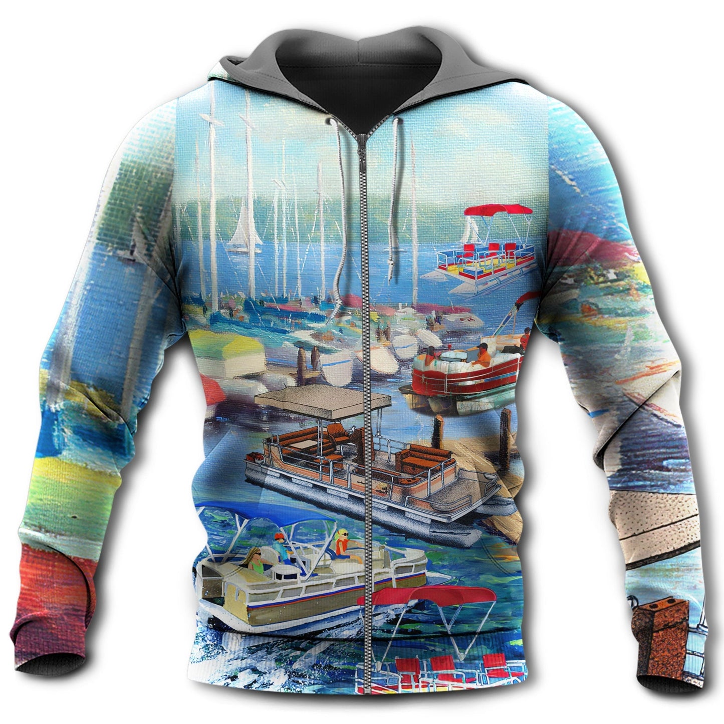 Pontoon Captain Lifestyle Hoodie For Weekend Adventures Casual Style And Relaxed Comfort