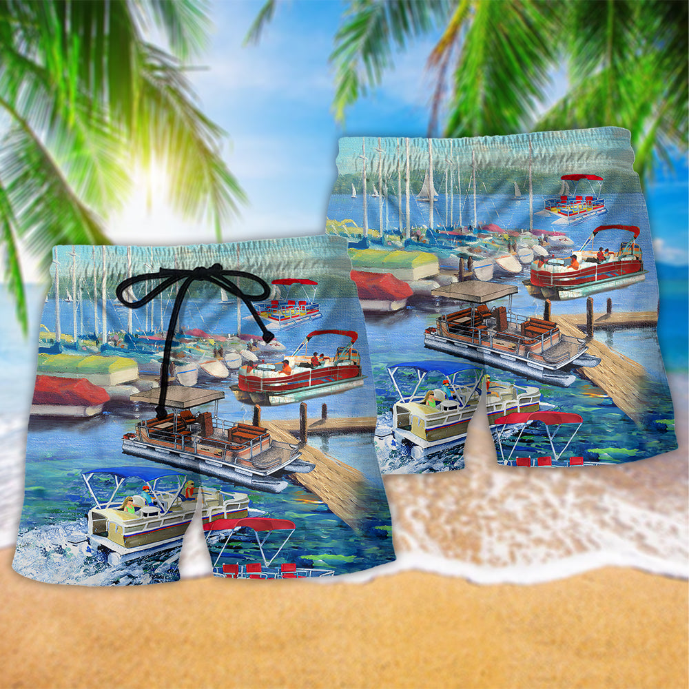Pontoon Captain Lake Beach Shorts For Poolside Relaxation And Summer Adventures