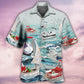 Boat Pontoon Sailing Christmas Hawaiian Shirt Design Detail For Beach Days And Holiday Travel