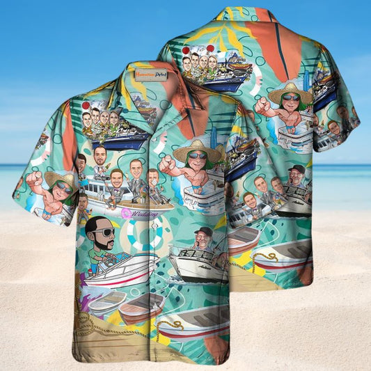 Summer Pontoon Hawaiian Shirt For Tropical Holidays, Outdoor Gatherings, And Everyday Comfort