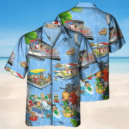 Summer Pontoon Hawaiian Shirt For Beach Days, Coastal Adventures, And Thoughtful Gift Giving