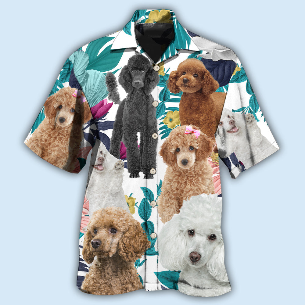 Tropical Poodle Leaf Hawaiian Shirt For Poolside Relaxation And Sunny Getaways