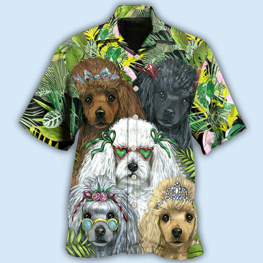 Tropical Poodle Dog Hawaiian Shirt For Beach Days, Summer Outings, And Thoughtful Gift Giving