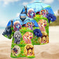 Poodles Grass Field Hawaiian Shirt For Summer Vacation, Beach Travel, And Casual Wear