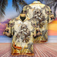 Bohemian Eagle American Power Hawaiian Shirt Artwork Detail For Resort Trips And Outdoor Activities