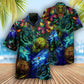 Tiger Hawaiian Shirt With All Over Print For Beach Parties Vacation Travel And Relaxed Casual Style