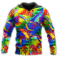 Colorful Pride Love Life Hoodie For Inclusive Celebrations Travel And Positive Casual Wear