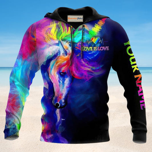 Colorful Pride Unicorn Personalized Hoodie For Colorful Celebrations Casual Travel And Everyday Comfort
