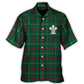 Green Tartan Prince Wales Hawaiian Shirt Design View For Resort Travel And Thoughtful Gifting