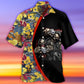 Dark Creative Tropical Skull Hand Hawaiian Shirt For Beach Days, Summer Outings, And Thoughtful Gift Giving