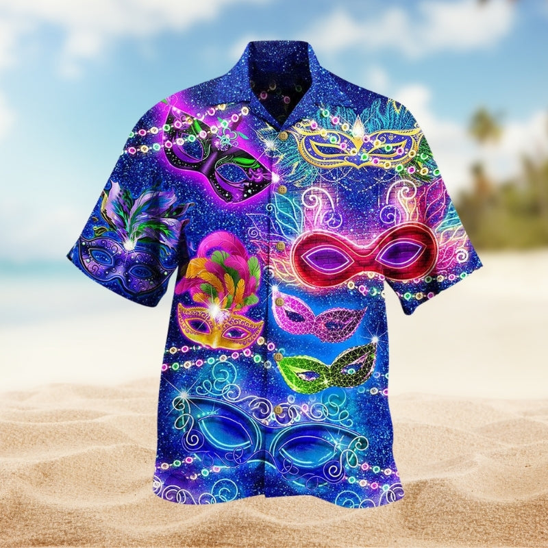 Prom Creative Pattern Hawaiian Shirt For Resort Trips, Coastal Parties, And Warm Weather Style