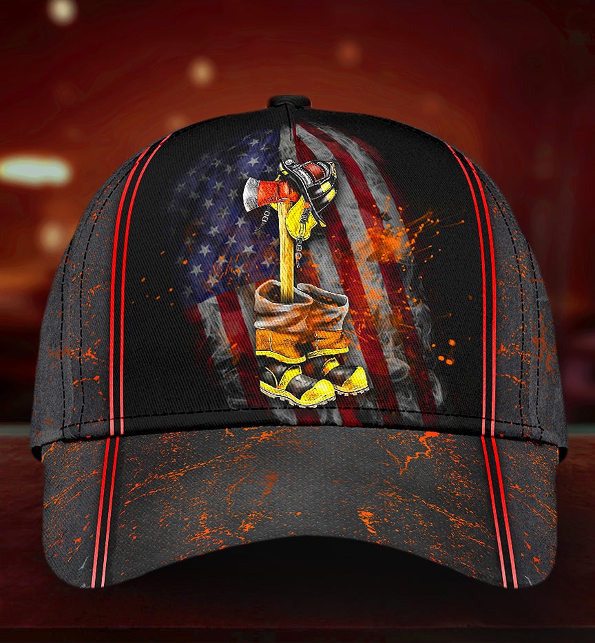 Proud Firefighter Hero Tribute Classic Cap For Daily Wear Travel And Outdoor Activities