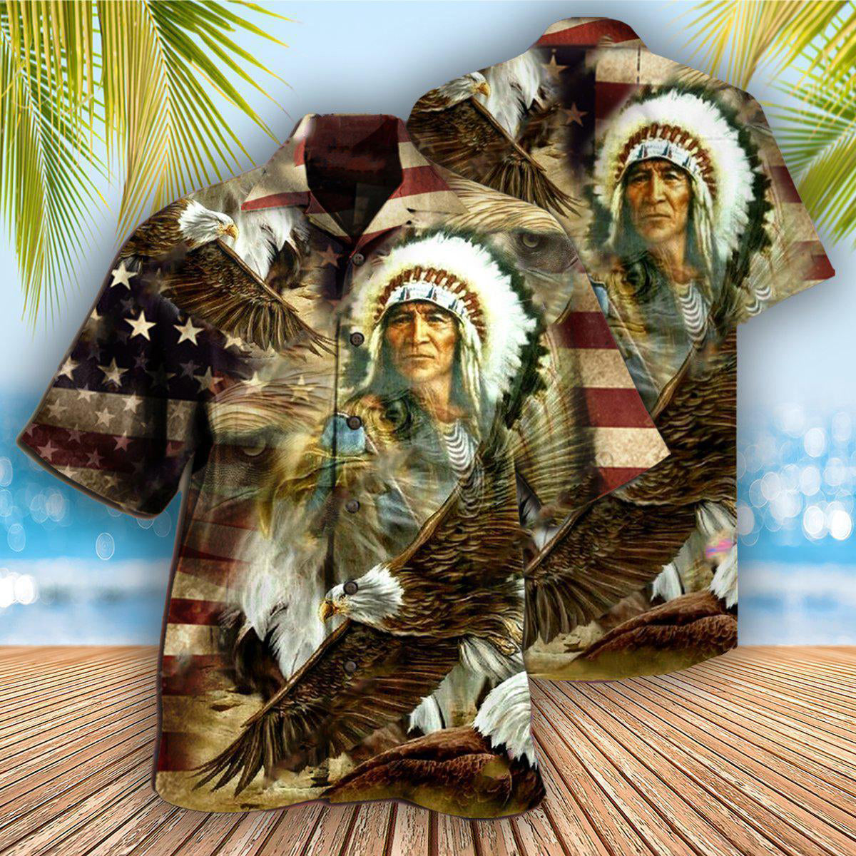 Bohemian Eagle American Proud Hawaiian Shirt For Summer Events And Casual Outdoor Wear