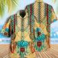 Bohemian American Proud Hawaiian Shirt For Beach Parties And Weekend Getaways