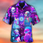 Purple Skull Psychic Face Future Hawaiian Shirt Design View For Resort Travel And Thoughtful Gifting